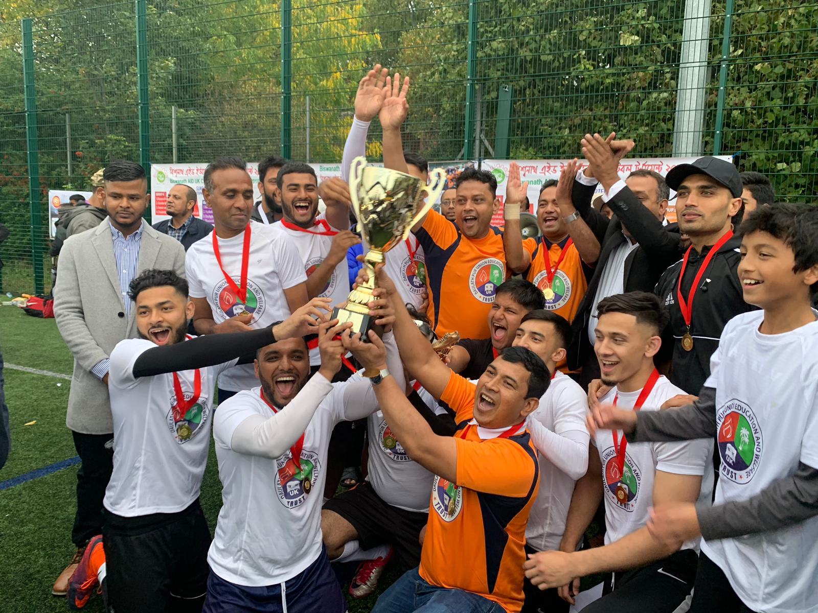বিশ্বনাথ এইড ইউকের চ্যারেটি ফুটবল টুর্নামেন্টে দৌলতপুর ইউনিয়ন চ্যাম্পিয়ন